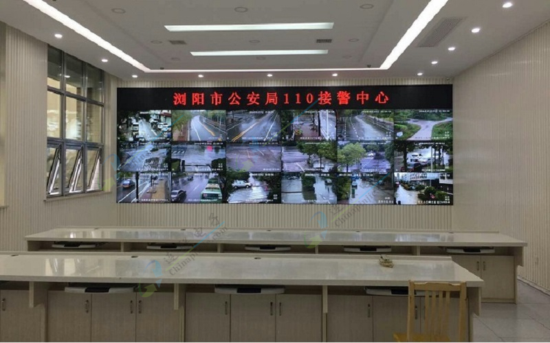 浏阳市公安局指挥中心3X6拼接1.8MM案例